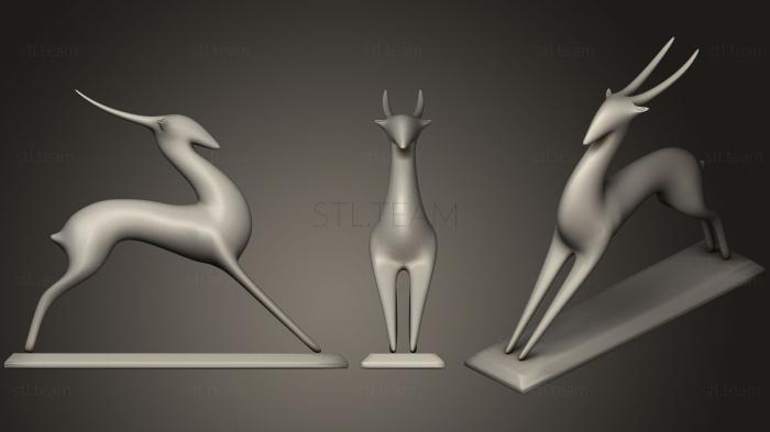3D модель Скульптура антилопы (STL)